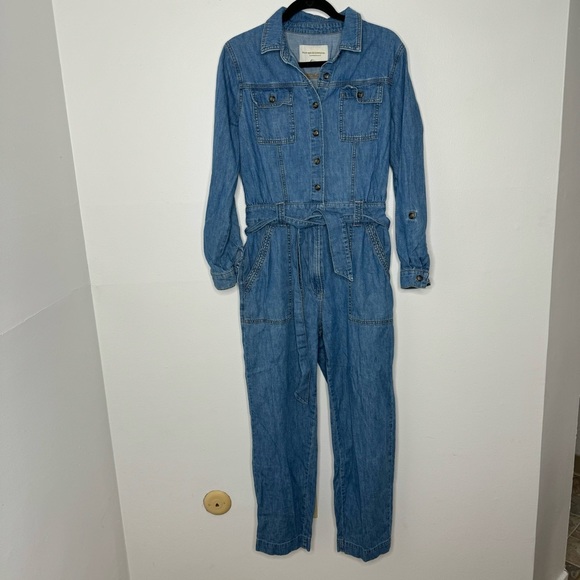 Pilcro and the Letterpress Blue Denim Jumpsuit - Picture 2 of 11